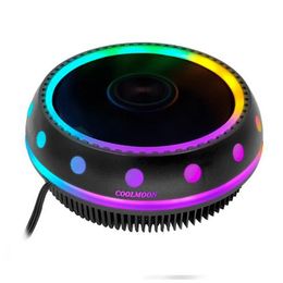 Computer RGB Cooling Fan 3Pin Silent PC CPU Cooler LED Multicolor-mode Quiet Chassis for Intel AMD