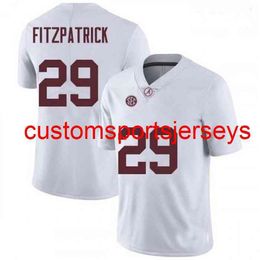 Stitched 2020 Men's Women Youth #29 Minkah Fitzpatrick Alabama White NCAA Football Jersey Custom any name number XS-5XL 6XL