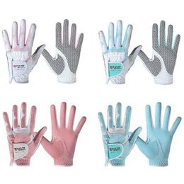 PGM Women's Golf Gloves Left Hand & Right Sport High Quality Nanometer Cloth Breathable Palm Protection 211124
