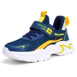 Sport Kids Sneakers Children Shoes For Boys Sneakers Girls Shoes Breathable Mesh Rubber Footwear Hook&Loop tenis infantil menino G1025