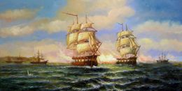 Naval battle Home Decor Huge Oil Painting On Canvas Handpainted/HD-Print Wall Art Pictures Customization is acceptable 21060802