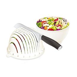 Kitchen Gadge Accessories Creative Multifunctional Drain Bowl Salad Machine Fruit And Vegetable Cutting 210423