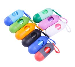 Pet Dog Dispenser Garbage Case Included Pick Up Waste Poop Bags Dog Pet Supplies Household Cleaning Tool 8 Colors 10.5*4cm DHL FREE