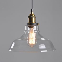 Vintage Pendant Lights Dining Glass Hanging Lamp Russia Loft Luminaire Modern Bedroom with Clear Grey Amber Colour