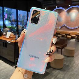 Pattern Laser Phone Cases For Samsung S21 Ultra S20 Plus Note 20 Ultra A72 A52 A42 A32 A71 A51 A70 Clear Cover