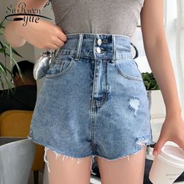 women summer Lady short pants fashion jeans tops High waist shorts Straight Pants students 3662 50 210521
