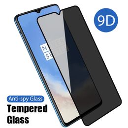 Cell Phone Screen Protectors Safety Film Anti Peeping Scratchproof Screen Protector for Oneplus 8T 7T 7 6T 6 9D Protective Glass for Oneplus