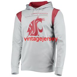 Washington State Cougars 2021 Team Sideline Performance Pullover Hoodie S-3XL