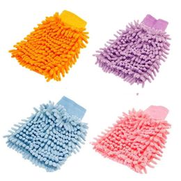 Biltvätt Mitt Cleaning Tools Chenille Soft Thick Washing Gloves Moto Auto Detaljering av svampdetalj rena borstdukar JY0965