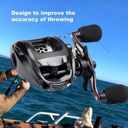 Baitcasting Reels WB1000 N48 Magnetic Brake Fishing Reel Non-Knotted Metal Shallow Spool Right Left Hand Gear Accessories