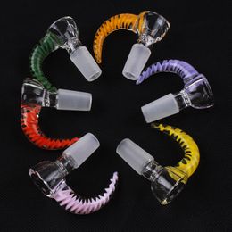 Royal 14mm Horn Glass Bowl Piece with Honeycomb Screen USA Colours Smoking Accessories for Bongs