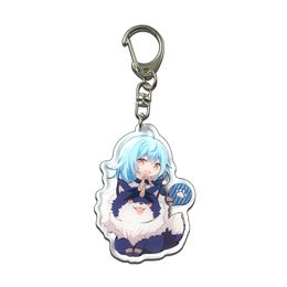 That Time I Got Reincarnated As A Slime Keychain Women Anime Acrylic Cartoon Figure Rimuru Tempest Pendents Key Ring Breloczeks