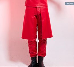 Men's Pants Clothing Lager Size Costume Bi For Ng Costumes Leather Men Slim Trousers / 29-34