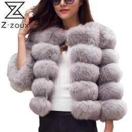 Women Faux Fur Coat Nine Sleeve Imitation Hair Fake Fashion Winter Jacket Black Short Overcoats 4XL 210513