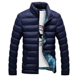 Winter Jacket Men Fashion Stand Collar Male Parka Mens Solid Thick s and Coats Man Parkas M-6XL 211104