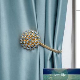 Rhinestone Magnetic Curtain Holder Flower Shape Curtain Buckle Metal Tieback Window Decorative Accessories For Home Factory price expert design Quality Latest