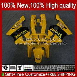 Fairings For KAWASAKI NINJA ZX 6R 636 600CC 600 CC ZX-636 ZX6R 94 95 96 97 Bodywork 50HC.31 ZX636 ZX-6R 94-97 ZX600C ZX600 ZX 6 R 1994 1995 1996 1997 Bodys kit yellow glossy blk