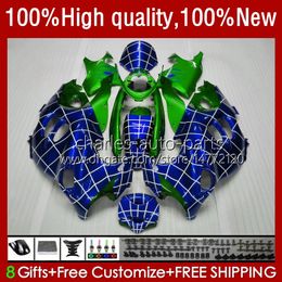 Green blue Fairings For SUZUKI KATANA GSXF-600 GSXF 600CC 750 600 CC GSX750F GSXF600 03 04 05 06 07 33No.108 GSXF750 GSX600F GSXF-750 750CC 2003 2004 2005 2006 2007 Body