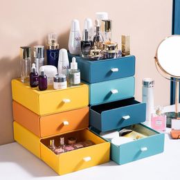 NEWStorage Drawers type contrast Colour box Office desktop can stack file Multi-function cabinet blue Drawer boxes size 20*21*8cm EWA5519