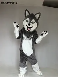 Mascot CostumesFursuit Grey Wolf Dog Mascot Costume Suits Party Game Dress Outfits Clothing Advertising Promotion Carnival