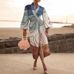 숙녀 모직 롱 코트 인쇄 여성 양모 블렌드 옷깃이 밀접한 패션 캐주얼 코트 따뜻한 재킷