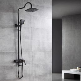 Bathroom Shower Sets SKOWLL Faucet Waterfall Mixer Tap Rainfall Set With Handshower ORB Retro Faucets S20097