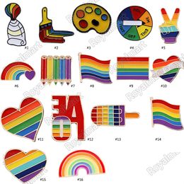 Tinplate Rainbow Badge Party Supplies LGBT Brooch Lgbtq Stuff Accessories Pin