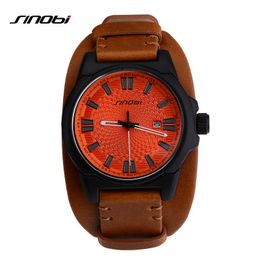 Sinobi Brand Wirstwatch Relogio Masculino Males Leather Watchband Watches Sports Quartz Clock Mens Military Watches Saat Q0524