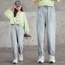 Jeans Spring Autumn Arrival For Girl Vintage Pants Children's Loose Korean Denim Casual Style Trousers Clothes 4-14Yrs