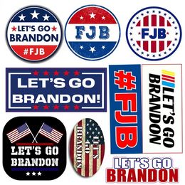 Let's Go Brandon Stickers Flags For Car Cellphone Cups Universal Tags Decoration WHT0228