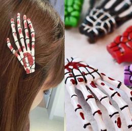 New Skull Hand Bone Hairpin Gripper Ghost Skeleton Hair Clips Hairclips Bone Claw Hair Accessories GC466