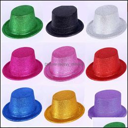 Berets Hats & Caps Hats, Scarves Gloves Fashion Aessories Carnival Hat Powder Magician Actions (12 Stitches/Batch) Mix Color Party Dance Dec