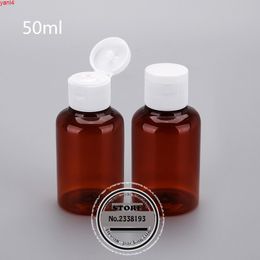 50pcs 50ml empty shampoo plastic travel bottles with flip top cap,refillable packaging PET bottlesgoods