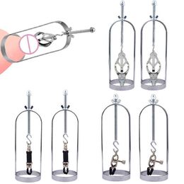 NXY Pump Toys Breast Sex For Women Nipple Clamps 3 Styles Metal Silver Sucker Adjustable Traction Stimulator Erotik Flirting Clips 1126