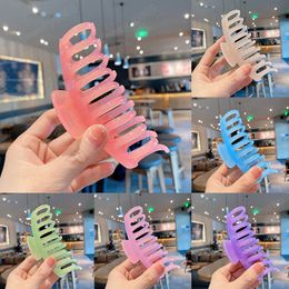 Large Size Hair Claw Clamps DIY for Makeup Bath Ponytail Clip Candy Colour Hairpin Geometric Barrettes Hair Accessories
