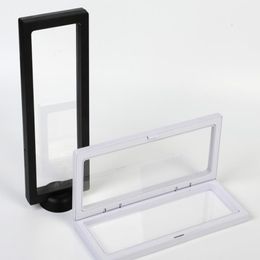 230x90x20mm Clear PET Membrane box Holder Floating Display Case Earring Gems Ring Jewellery Suspension Packaging Box DH9480