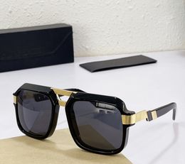 669 occhiali da sole pilota quadrati per uomo lenti oro nero / grigio occhiali da sole moda uomo Gafas de sol occhiali protezione UV400 con scatola