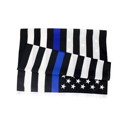 NEW3x5Fts 90cmx150cm Law Enforcement Officers US American police thin blue line Flag BlueLine USA Police Flags RRD8185