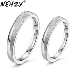 Cluster Rings NEHZY Silver Opening Lassa Frosted Couple Male And Female Models Vintage Jewellery Fashion Cute