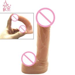 Nxy Sex Products Dildos Little Dildo Realistic Erotic Dick Soft Mini Size Flesh Nep Male Anal Penis Zuignap Adult Toys for Women 1227