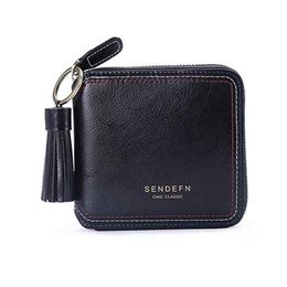Women Coin Purses Leather Sendefn Wallets Grils Mini Purse Lady Small Wallet Pocket Female Short For Money/Card Holder