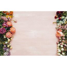 Party Decoration Pink Wooden Board Backdrop Flowers Background Birthday Wedding Holiday Baby Shower Po Booth Studio Props