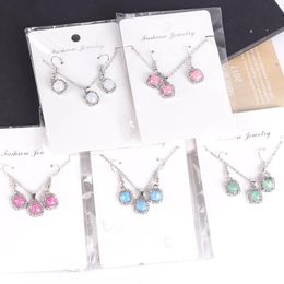 Earrings & Necklace Sell Fashion Luxury Princess Pendant And Bridal Wedding Jewelry Set For Women Gifts