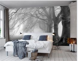 Custom murals wallpapers 3d photo wallpaper Modern simple nostalgic pastoral style big tree forest mural background wall papers home decor painting