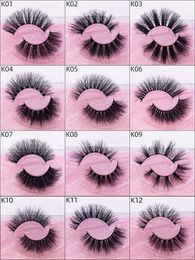 Handmade Reusable 3D Fake Lashes Mink Curling Soft Light Natural Long False Eyelashes Extensions Eyes Makeup Lovely Packing 12 Models Available DHL Free