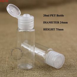 Promotion 50pcs/lot 20ml Plastic Bottle Cosmetic Makeup Lotion Container Empty Transparent Mini Cap Refillable Packaginghood qty