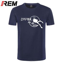 mens custom t shirts UK - REM Fashion Cool Men T shirt Women Funny tshirt Vostok Scuba Dude Customized Printed T-Shirt 210325