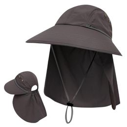 Outdoor Hats Sun Hat UV Protection Summer Beach Cap Wide Brim For Camping Fishing Hiking S-afari Mountaineering Women Men
