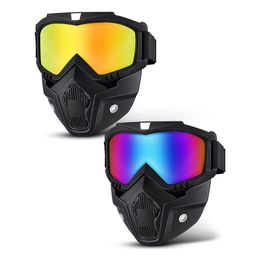 Ski Mask Goggles Winter Outdoor Sport Men Women Goggles Snowmobile Skiing Windproof Motocross Protective Glasses Safety Goggles 220110