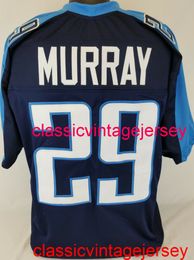 Stitched Men Women Youth Demarco Murray Custom Sewn Blue Football Jersey Embroidery Custom Any Name Number XS-5XL 6XL